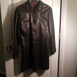 Leather coat